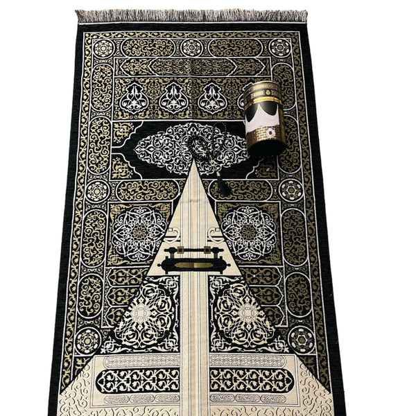 Beautiful Prayer mats Tasbeeh With Box Black-TheIslamicshop.com