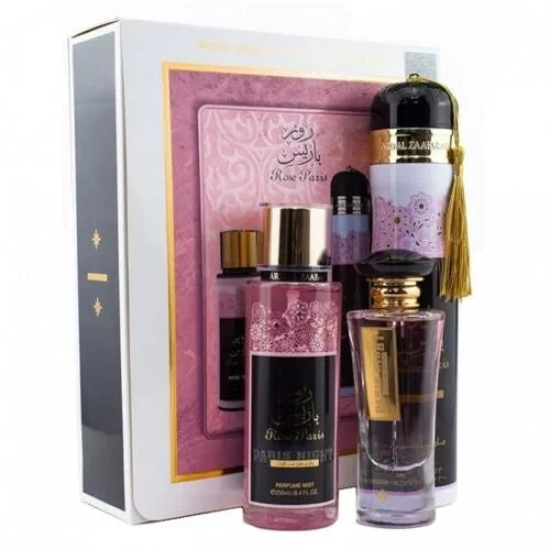 Rose Paris Night Collection 3 Piece Gift Set Ard al Zaafaran-theislamicshop.com