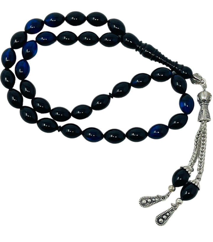 33 Prayer Beads Plastic Different Colour Black Blue-theislamicshop.com