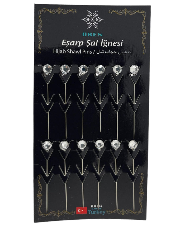 Ladies Scarf Hijab Shawl  Pins Red Colour-theislamicshop.com
