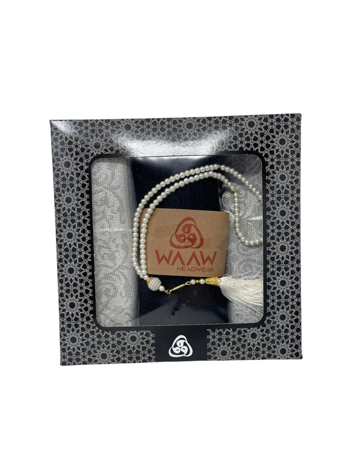 Beautiful Gift Box Prayer mat with Tasbeeh & Scarf-theislamicshop.com