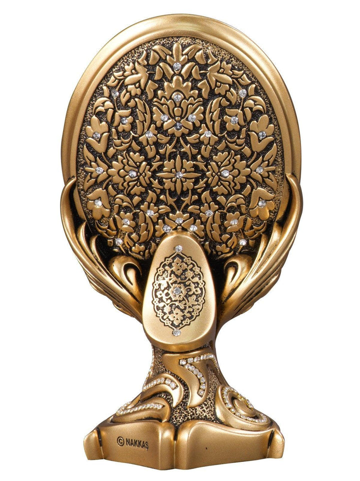 Allah Muhammad Islamic Table Decor Oval Gold/Silver/Pearl (Medium)-theislamicshop.com