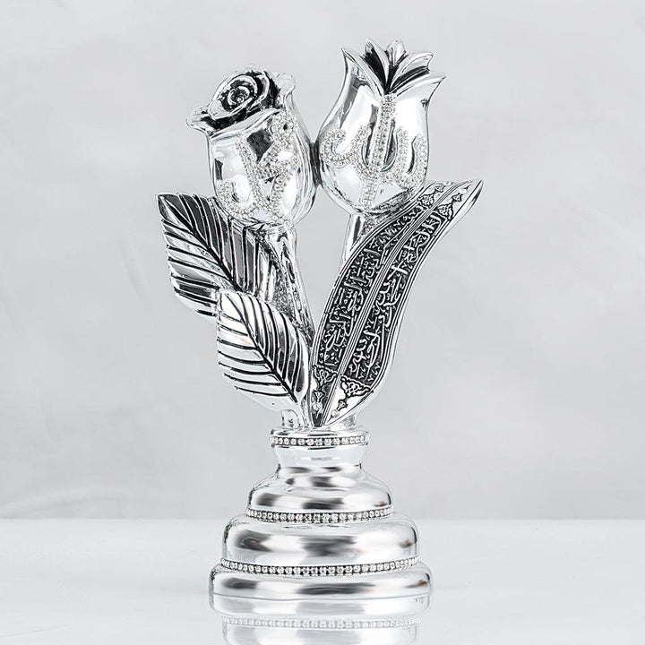 Allah Muhammad Tulip and Rose Ornament - Waaw