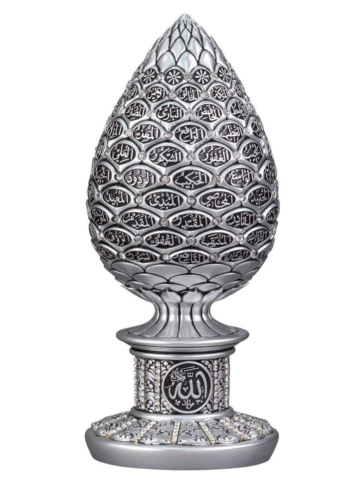 Islamic Table Decor Golden pine cone with Blue Gold/Silver/Pearl (Large)-theislamicshop.com