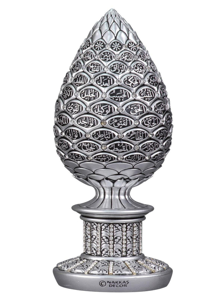 Islamic Table Decor Golden pine cone with Blue Gold/Silver/Pearl (Large)-theislamicshop.com