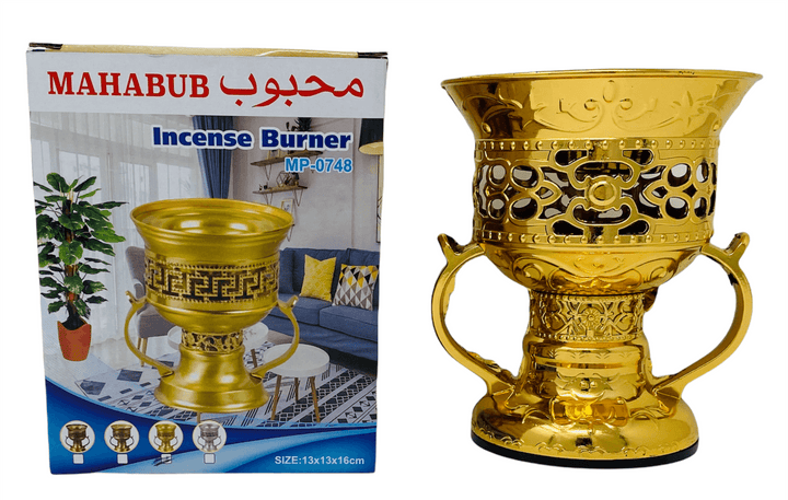 Bakhoor Oudh Burner Gold Good quality-theislamicshop.com