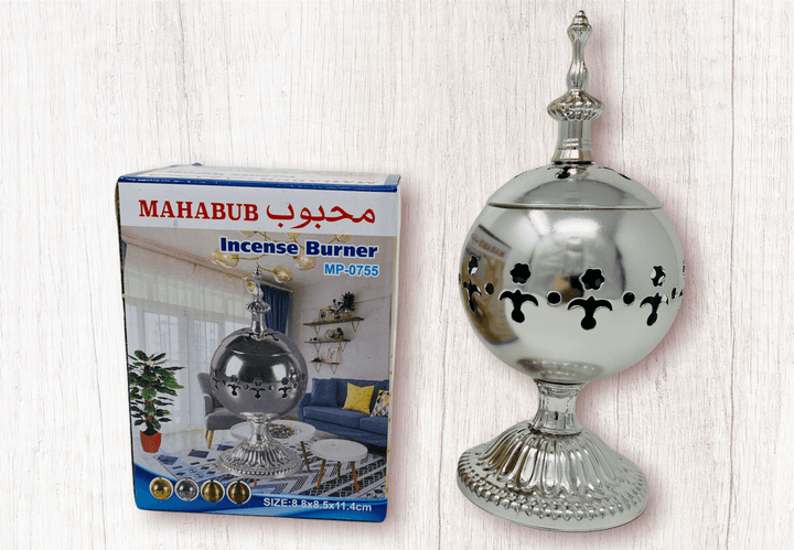 Bakhoor Oudh Burner Silver Good quality-theislamicshop.com