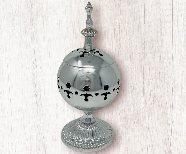 Bakhoor Oudh Burner Silver Good quality-theislamicshop.com