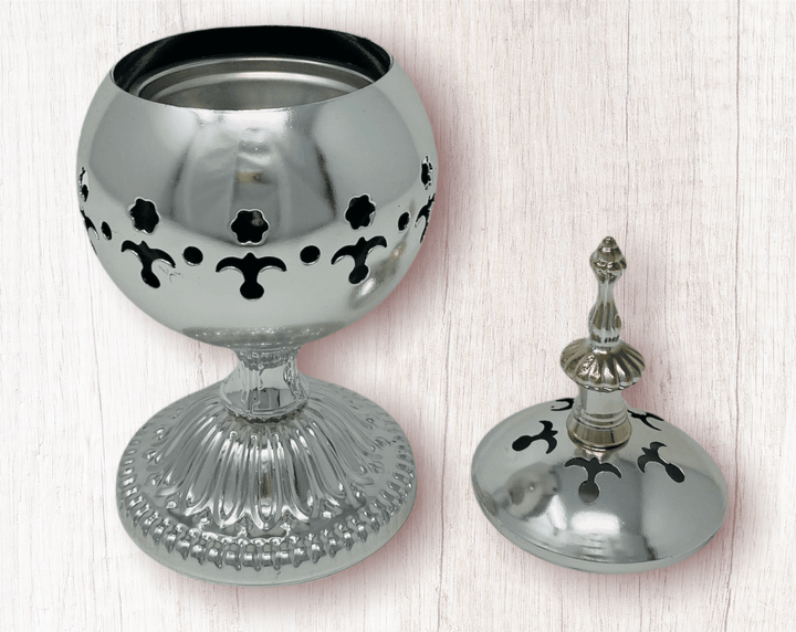 Bakhoor Oudh Burner Silver Good quality-theislamicshop.com