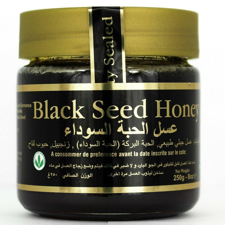 Black Seed Honey With Ginger And Pollen Seed Nigella Herbal Kalonji 250g - Waaw