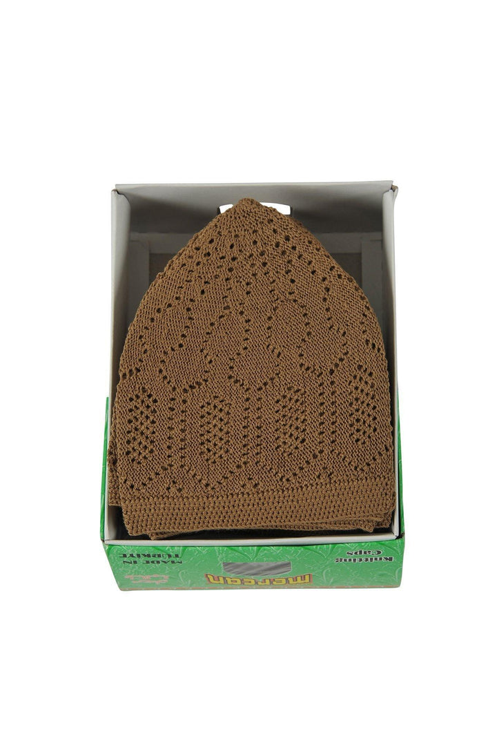 Brown colour Highest quality Turkish prayer hat Alif collection - Waaw