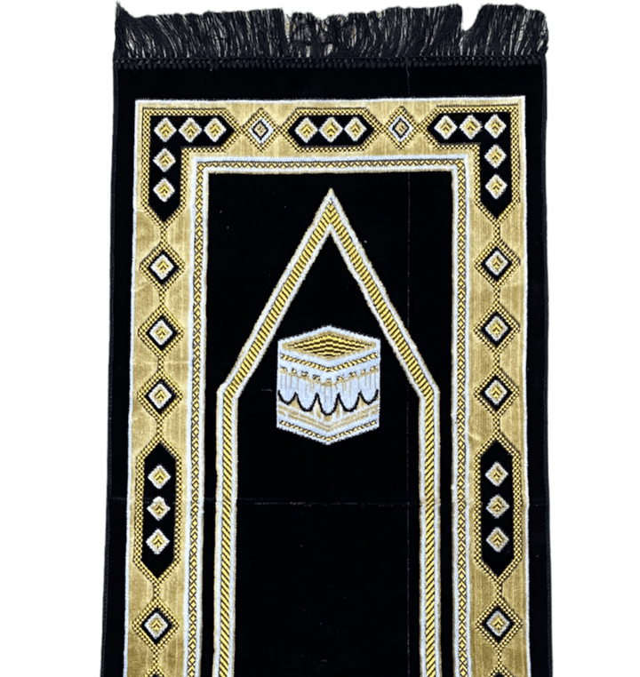 Child sajjadah jaynamaz salah prayer rug Turklish prayer mat/Black -TheIslamicshop.com