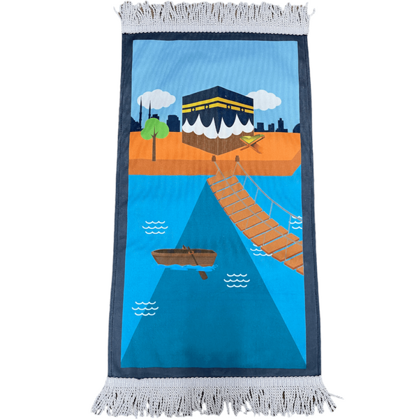 Child Size prayer mat Blue-TheIslamicshop.com