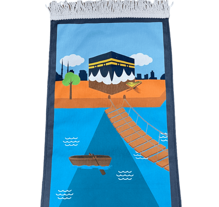 Child Size prayer mat Blue-TheIslamicshop.com