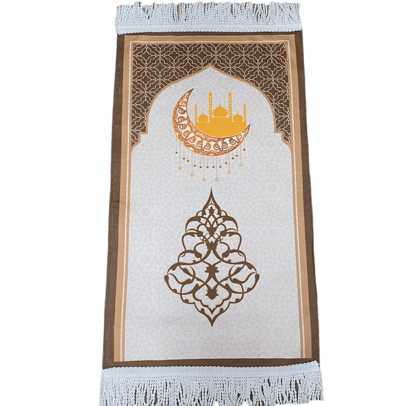 Child Size prayer mat Gold/Yellow-TheIslamicshop.com