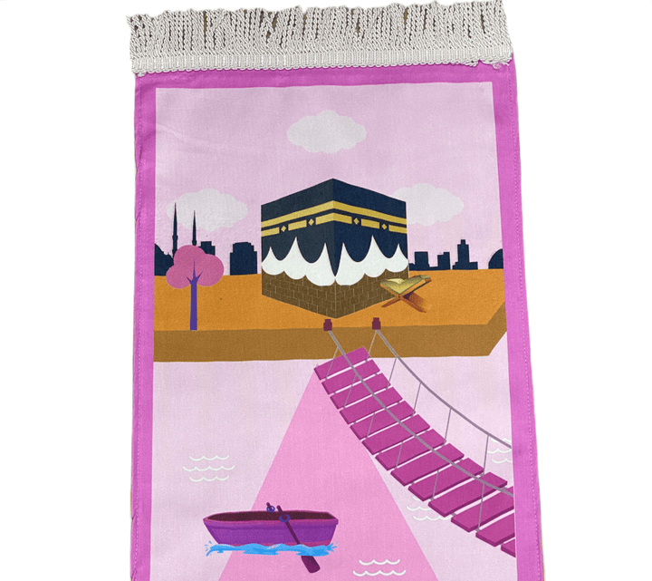 Child Size prayer mat Pink-TheIslamicshop.com