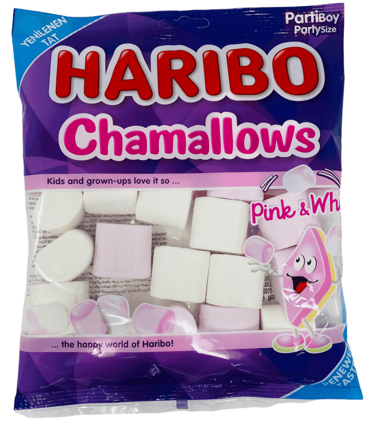 Haribo  Chamallow Pink and White Marshmallows 130gr-theislamicshop.com