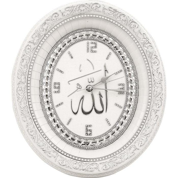 Islamic Oval Wall Clock Home Decor Allah  SA-0411 - Waaw