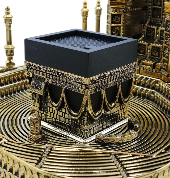 the-islamic-shop-islamic-decor-gold-islamic-table-decor-99-names-of-allah-kaba-clock-tower-replica-large-al-haram-gold-colour-home-decor-kaba