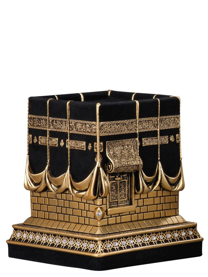 Islamic Table Decor Kaba Replica Gold & Silver (Large)-theislamicshop.com