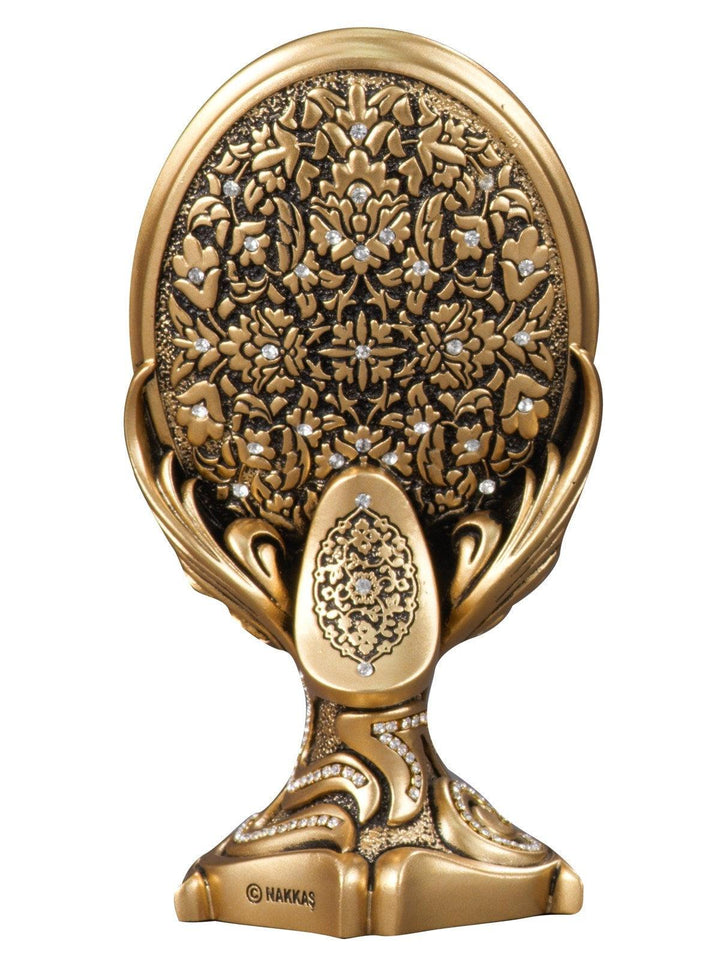 Islamic Table Decor Oval Ayatul Kursi Gold/Silver/Pearl (Medium)-theislamicshop.com