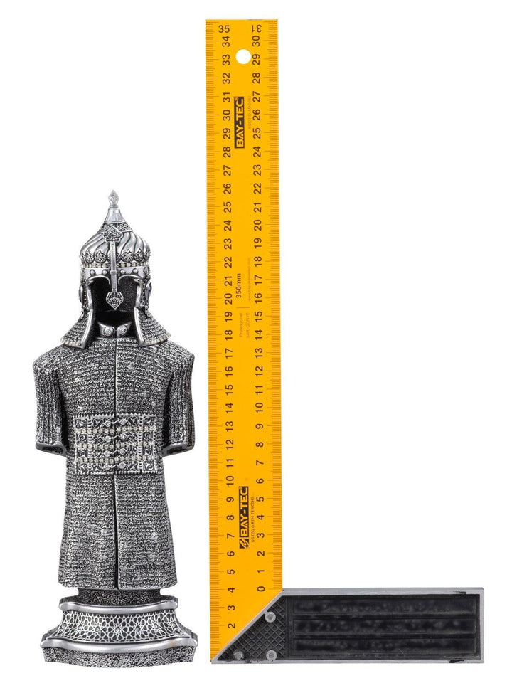 Jawshan Kabir Silver Moulded Ottoman Military Armor 26 x 8cm Ornament Small - Waaw