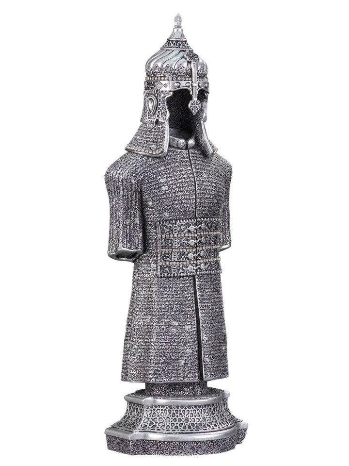 Jawshan Kabir Silver Moulded Ottoman Military Armor 26 x 8cm Ornament Small - Waaw