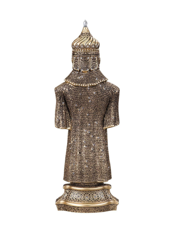 Jawshan Kabir Silver Moulded Ottoman Military Armor 26 x 8cm Ornament Small - Waaw