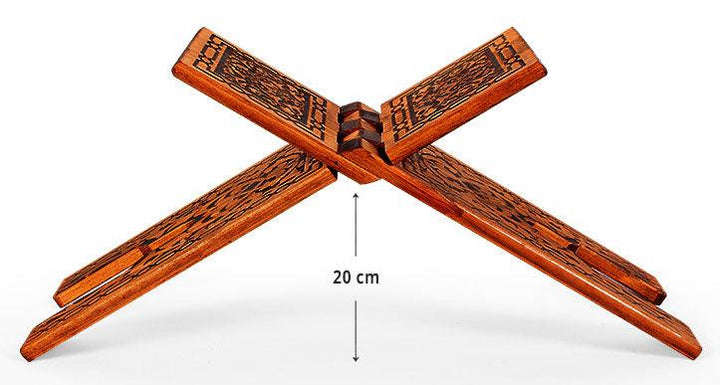 Large size red pine wooden rehal Quran holder 55*20*3-theislamicshop.com
