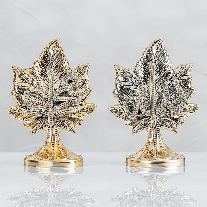 Leaf Design Beautiful Allah Muhammad Ornament - Waaw