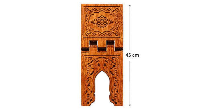 Medium size red pine wooden rehal Quran holder-theislamicshop.com