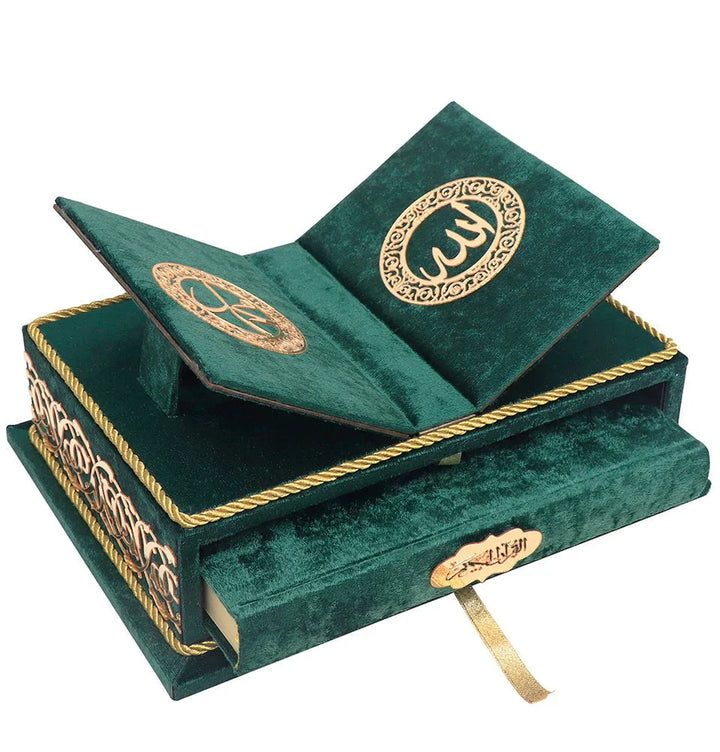 Holy Quran Keepsake Rayiha Gift Set - Green-theislamicshop.com