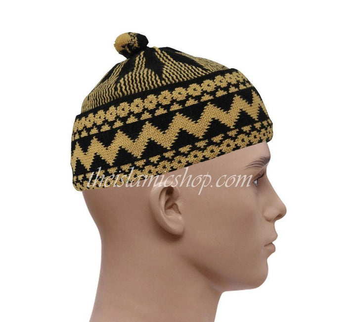 Haji-hats-black-mustard-yellow-high-qualty-the-islamic-shop