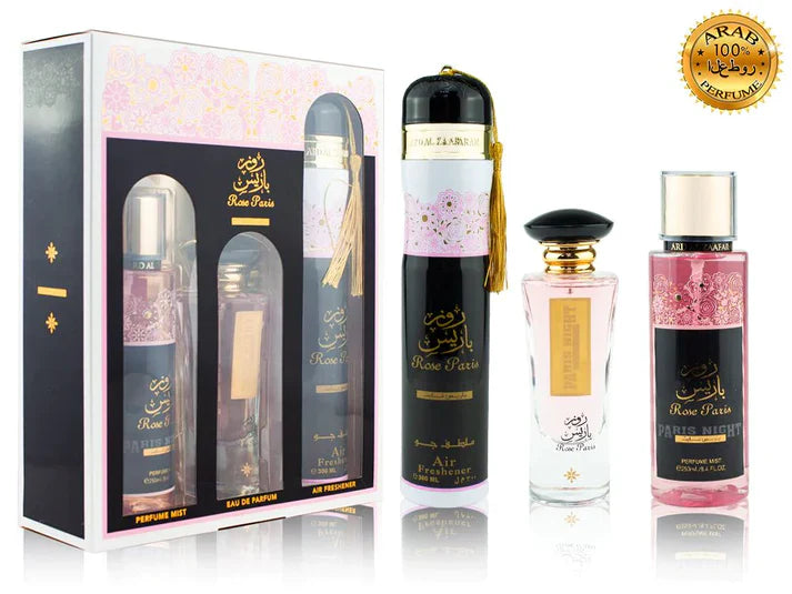 Rose Paris Night Collection 3 Piece Gift Set Ard al Zaafaran-theislamicshop.com