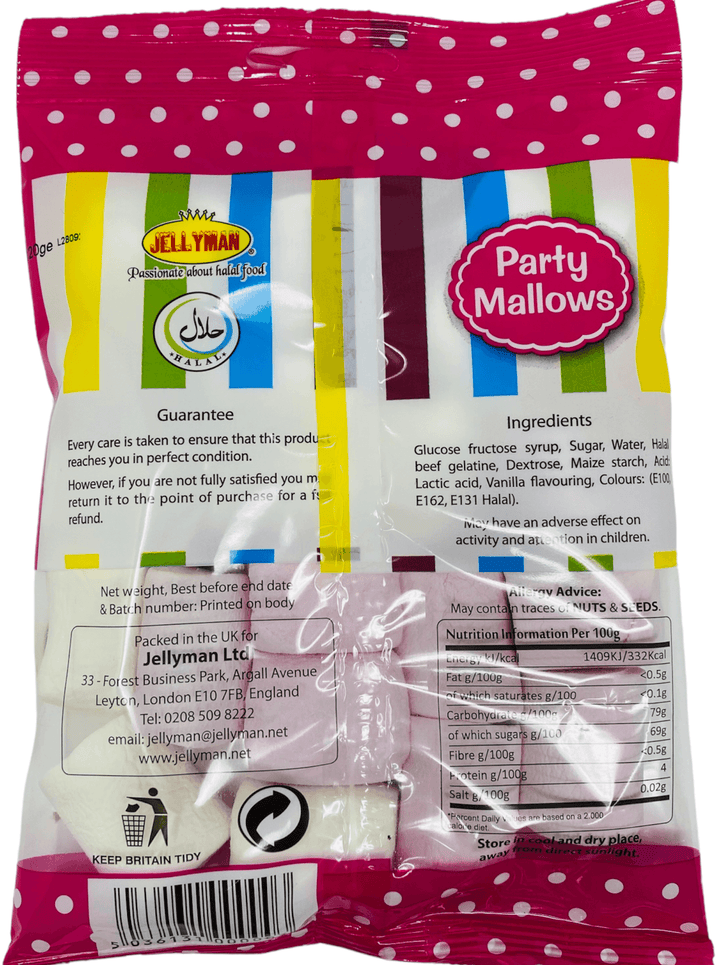Party Chamallow Pink & White Marshmallows 120gr-theislamicshop.com