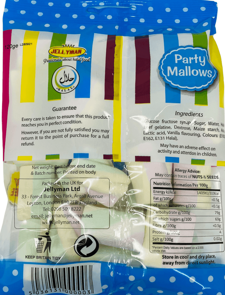 Party Chamallow Pink&White&Green Marshmallows 120gr-theislamicshop.com