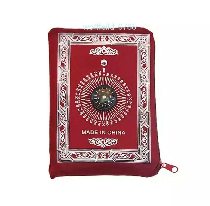 Pocket Prayer Mat With Compass-TheIslamicshop.com