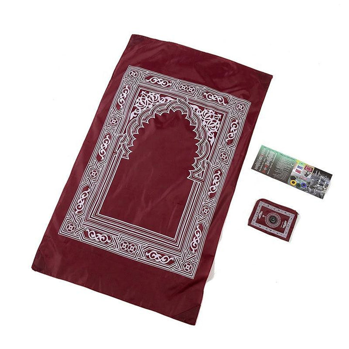 Pocket Prayer Mat With Compass-TheIslamicshop.com
