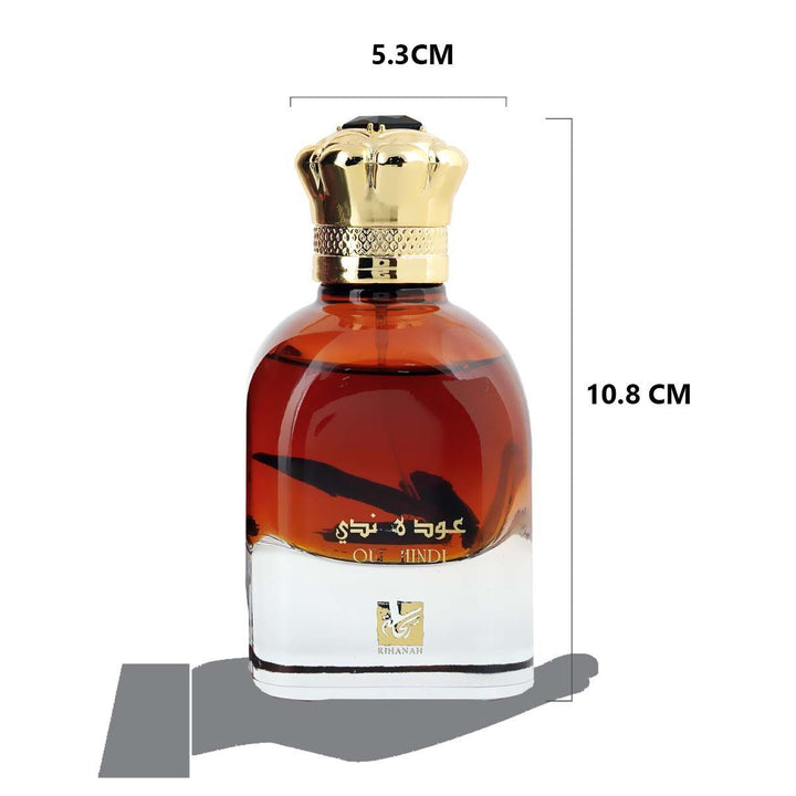 Oud Hindi Nusuk Eau De Parfum 90ml 3floz Unisex Fragrance-theislamicshop.com