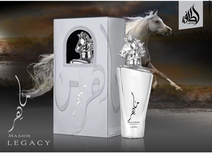 Lattafa Maahir Legacy 100ml EDP Perfume Men Women Spray Fruit Citrus Fresh Scent-theislamicshop.com