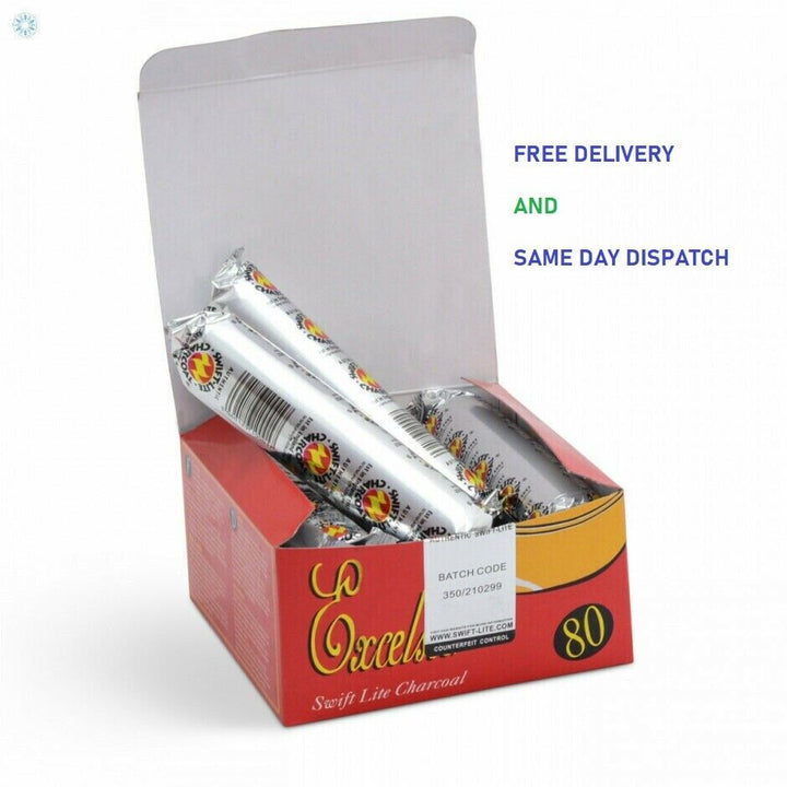 Swift Lite Excelsior Charcoal Disc Original Shisha Bakhoor Resin Incense 24Boxes-theislamicshop.com