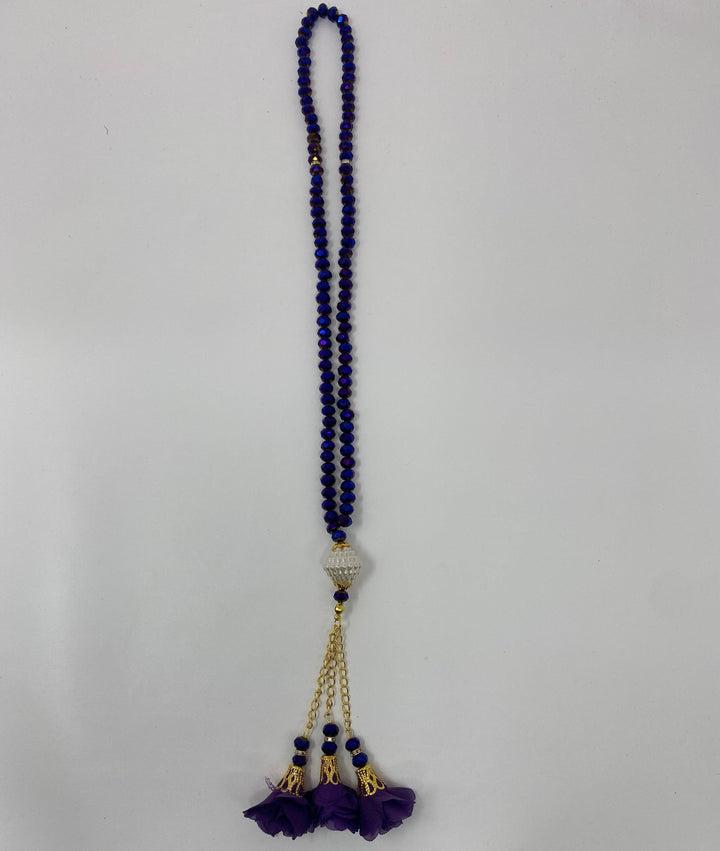TASBIH 99 FRESH WATER PEARLS BEADS TASBEEH WITH FLOWERS-theislamicshop.com