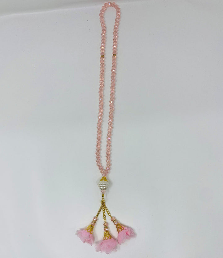 TASBIH 99 FRESH WATER PEARLS BEADS TASBEEH WITH FLOWERS-theislamicshop.com