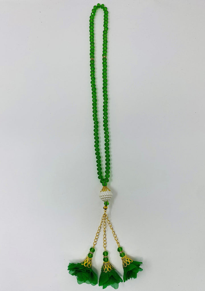 TASBIH 99 FRESH WATER PEARLS BEADS TASBEEH WITH FLOWERS-theislamicshop.com