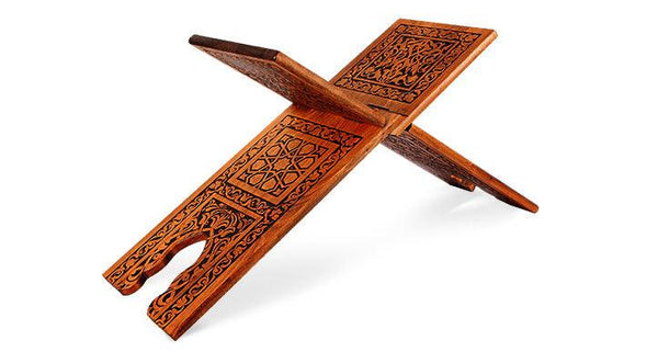 X-Large size red pine wooden rehal Quran holder 65*18.5*3 - Waaw